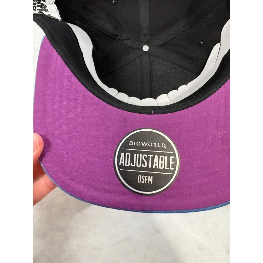 Marvel Black Panther Wakanda Forever Snapback Hat Bioworld Black Blue Purple OS